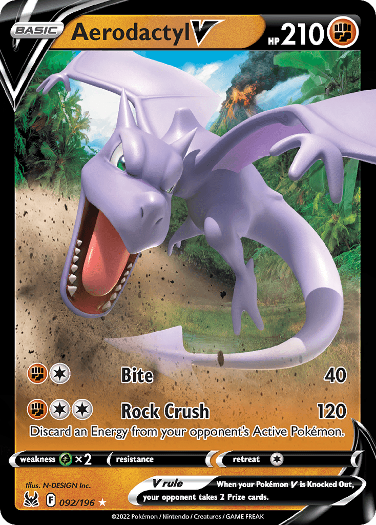 Aerodactyl V Lost Origin card