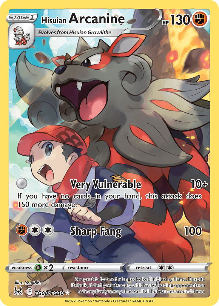 Hisuian Arcanine Lost Origin Trainer Gallery card