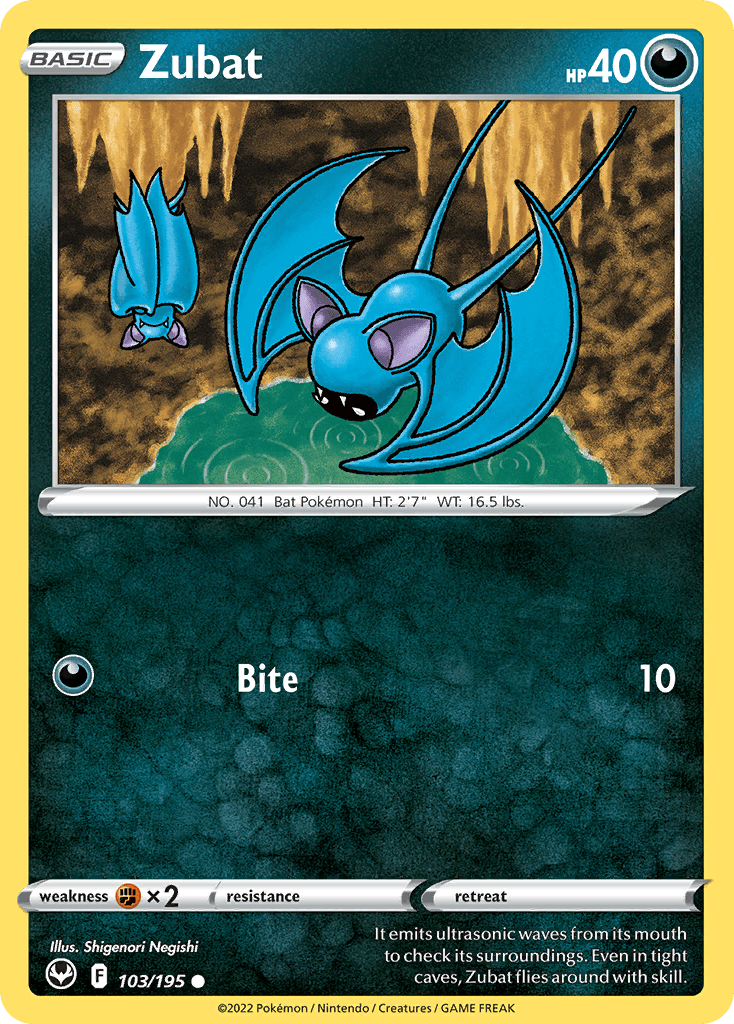 Zubat Silver Tempest card