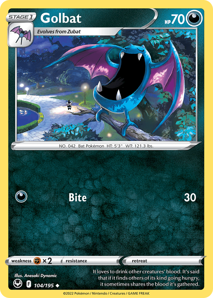 Golbat Silver Tempest card