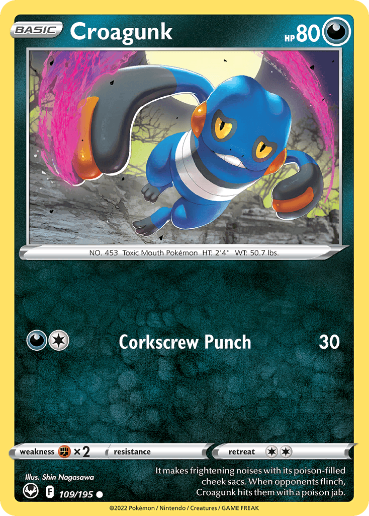 Croagunk Silver Tempest card