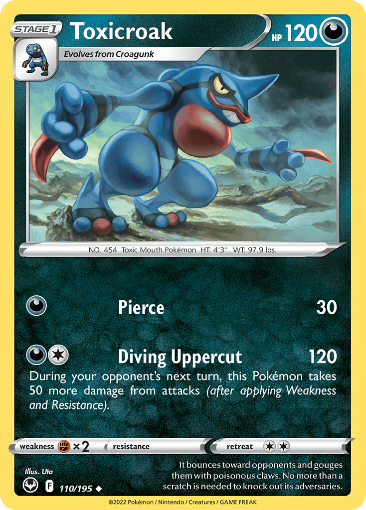 Toxicroak Silver Tempest card