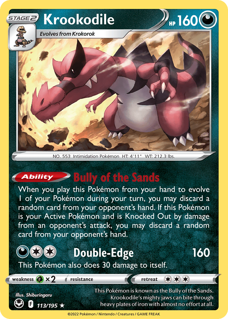 Krookodile Silver Tempest card