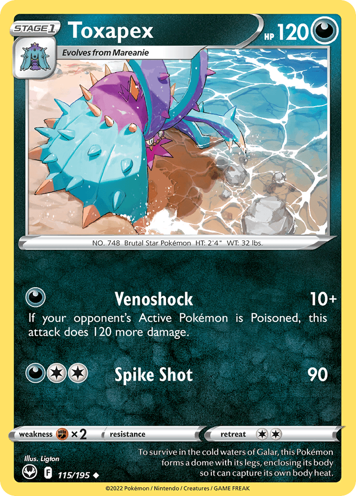 Toxapex Silver Tempest card