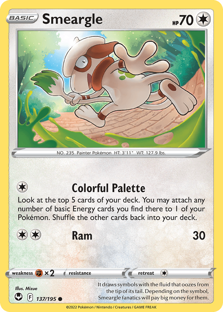 Smeargle Silver Tempest card