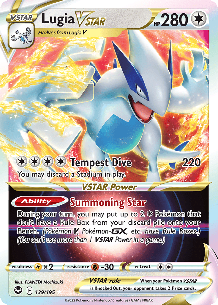 Lugia VSTAR Silver Tempest card