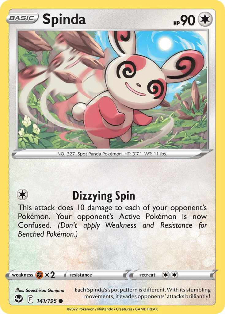 Spinda Silver Tempest card