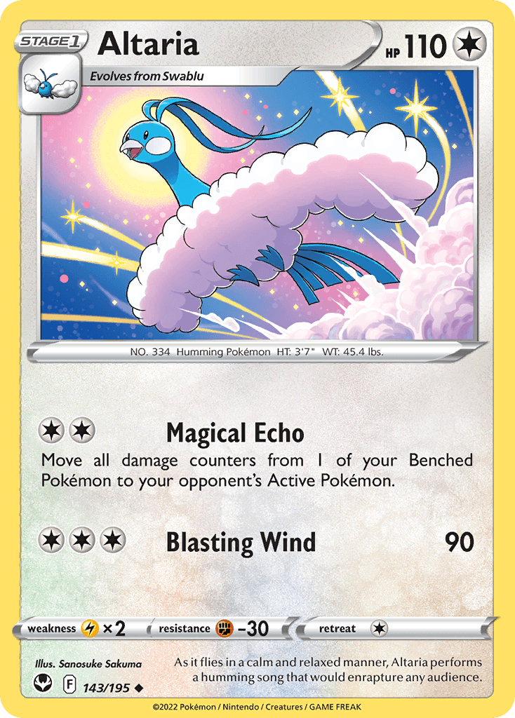 Altaria Silver Tempest card