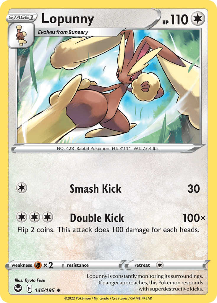 Lopunny Silver Tempest card