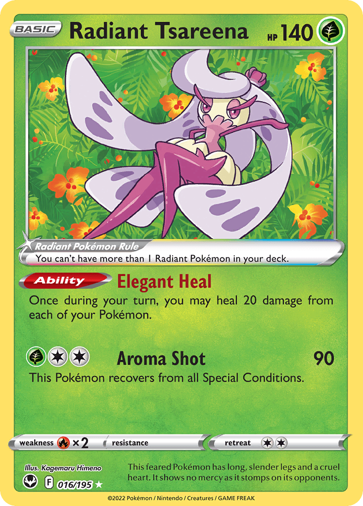 Radiant Tsareena Silver Tempest card