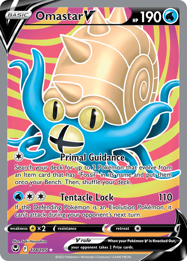 Omastar V Silver Tempest card