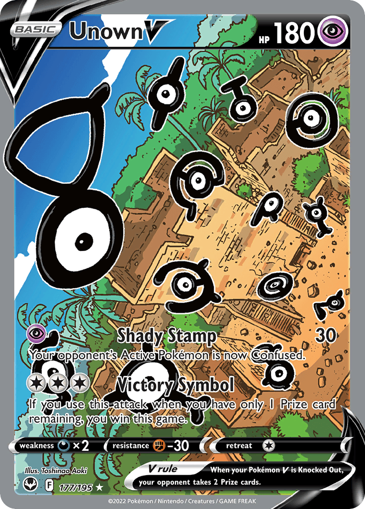 Unown V Silver Tempest card