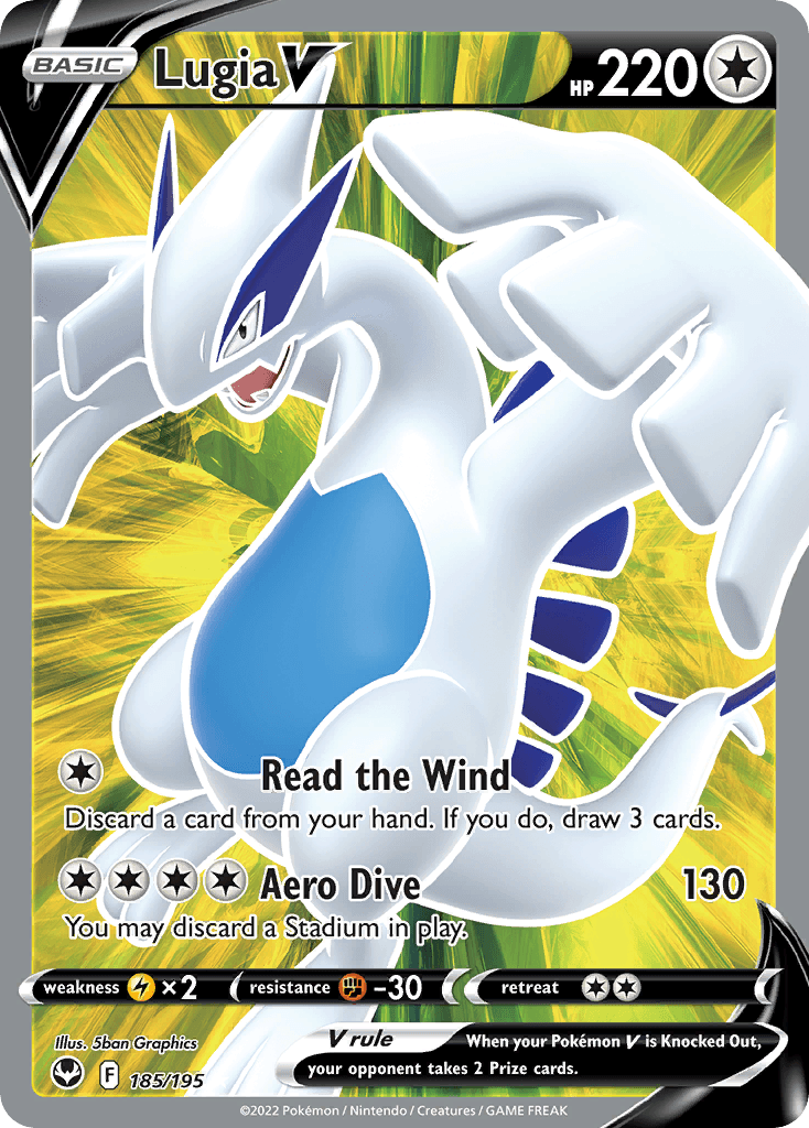 Lugia V Silver Tempest card