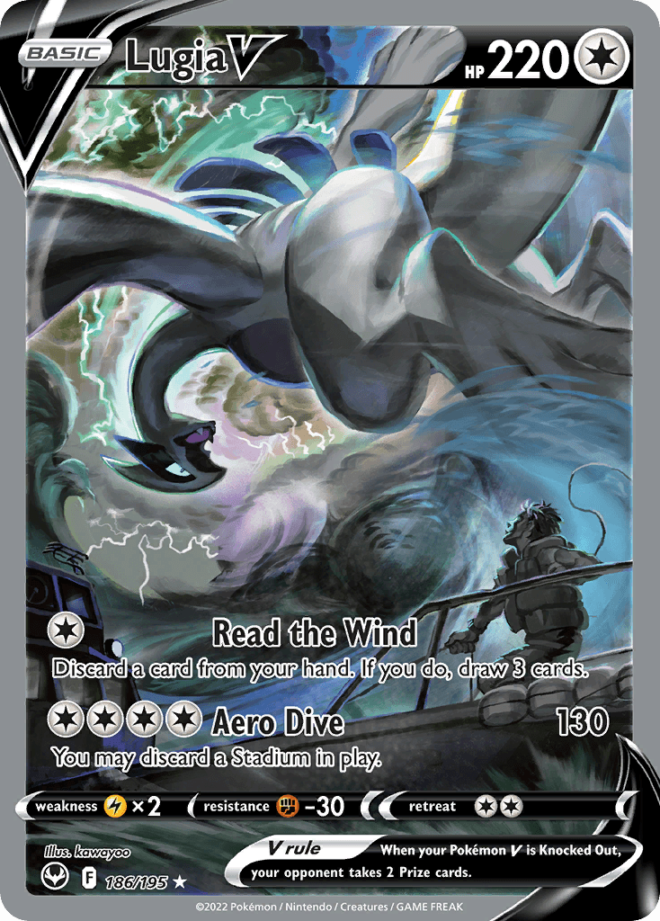 Lugia V Silver Tempest card