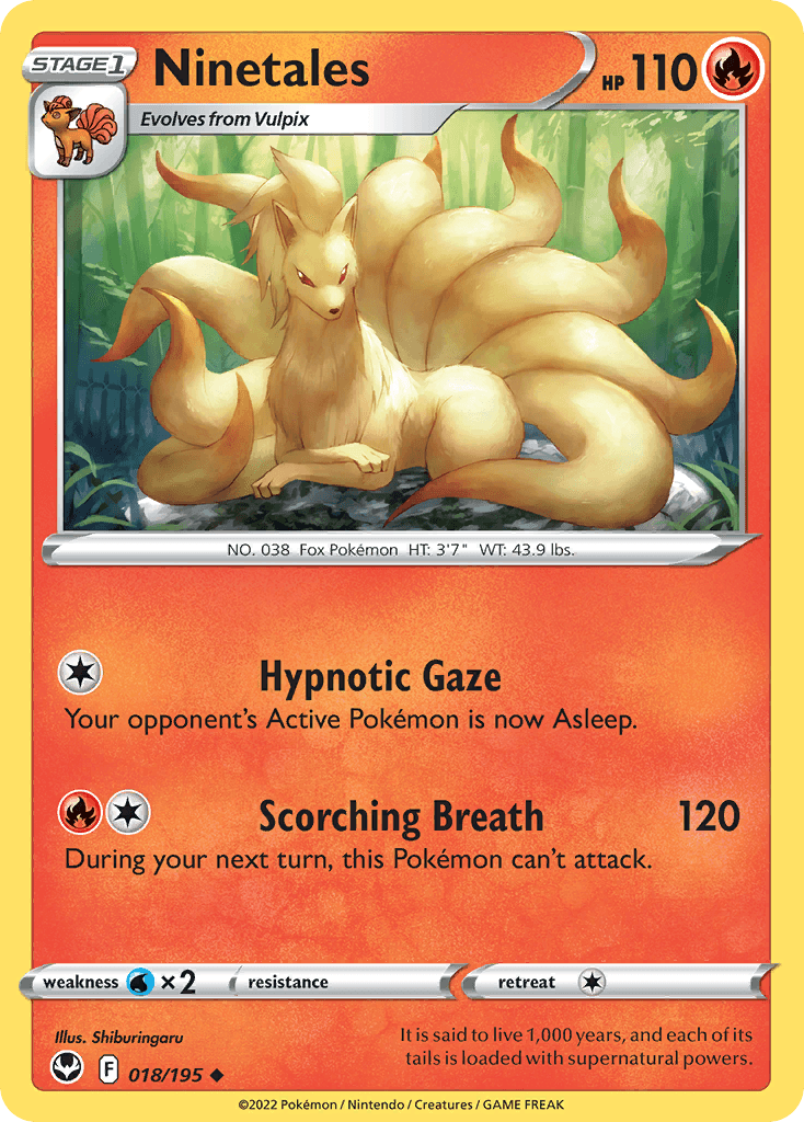 Ninetales Silver Tempest card