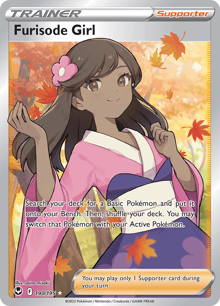 Furisode Girl Silver Tempest card