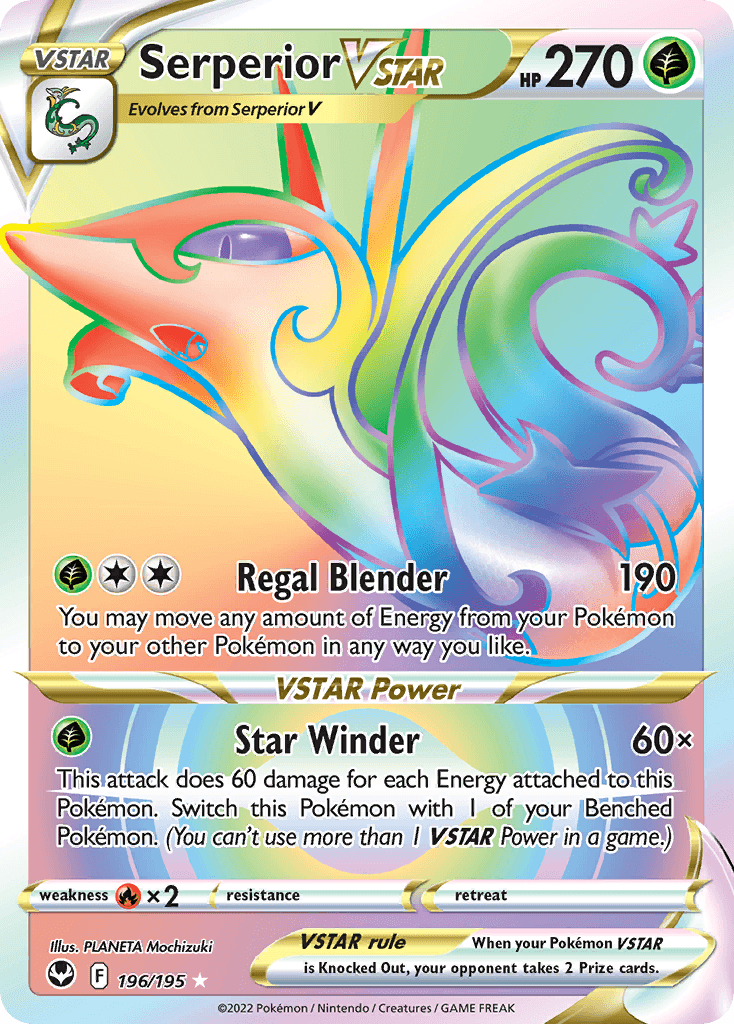 Serperior VSTAR Silver Tempest card
