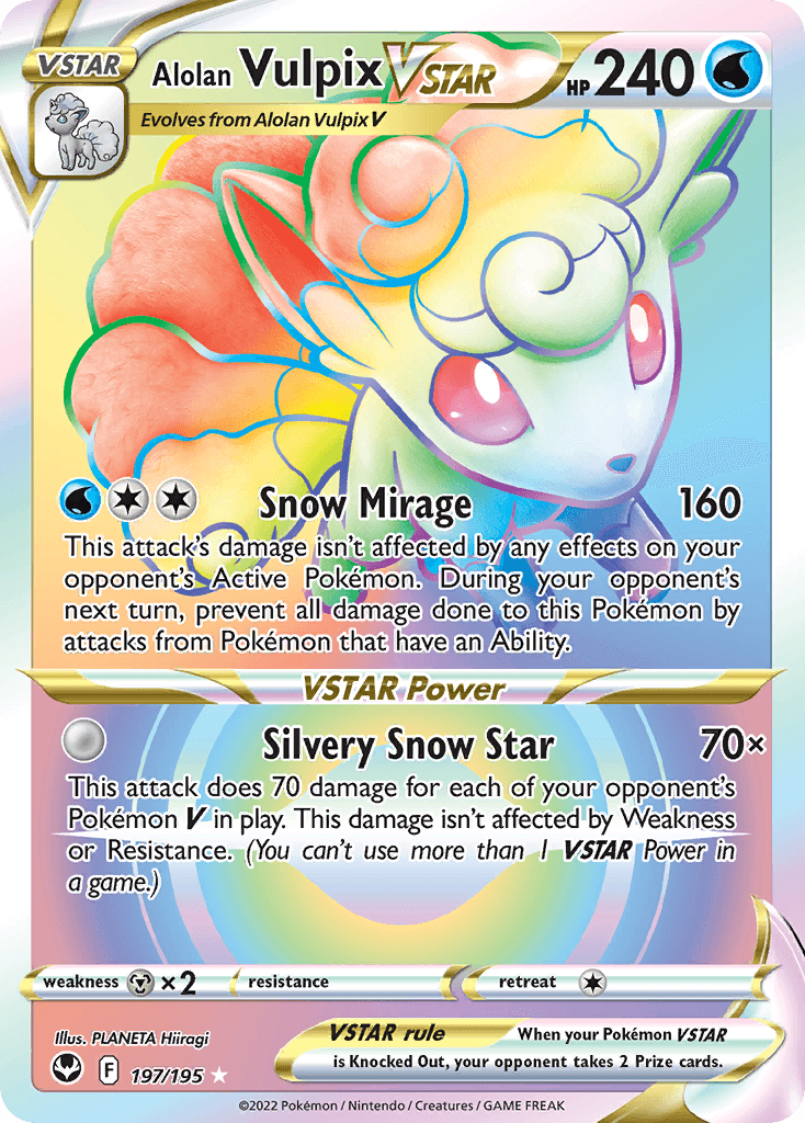 Alolan Vulpix VSTAR Silver Tempest card
