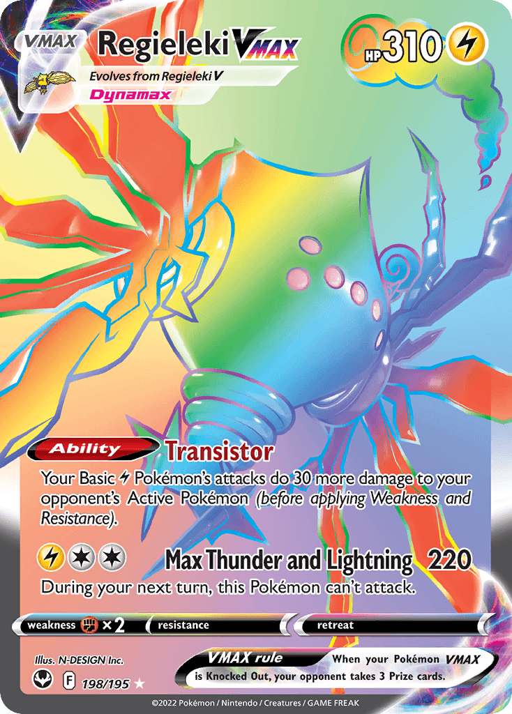 Regieleki VMAX Silver Tempest card