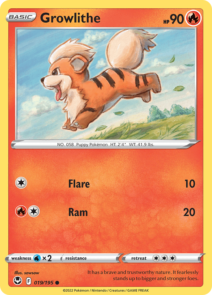 Growlithe Silver Tempest card