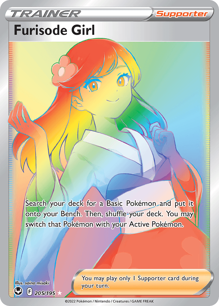 Furisode Girl Silver Tempest card
