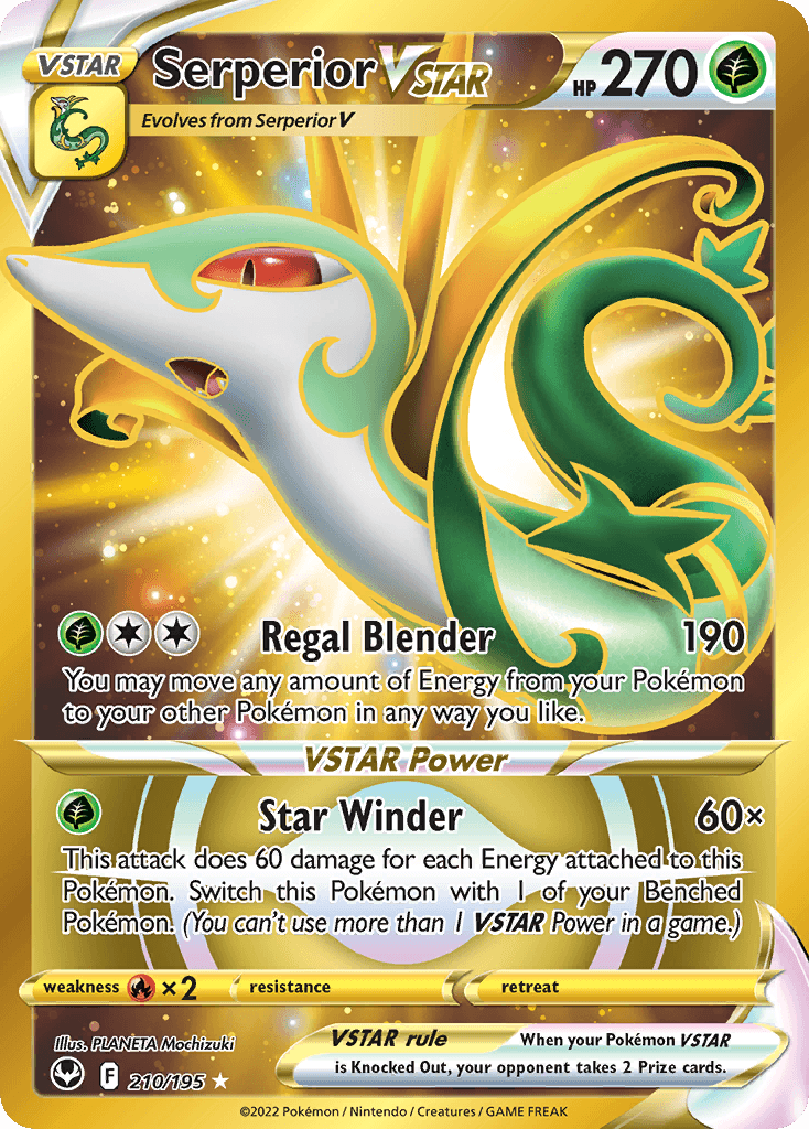 Serperior VSTAR Silver Tempest card