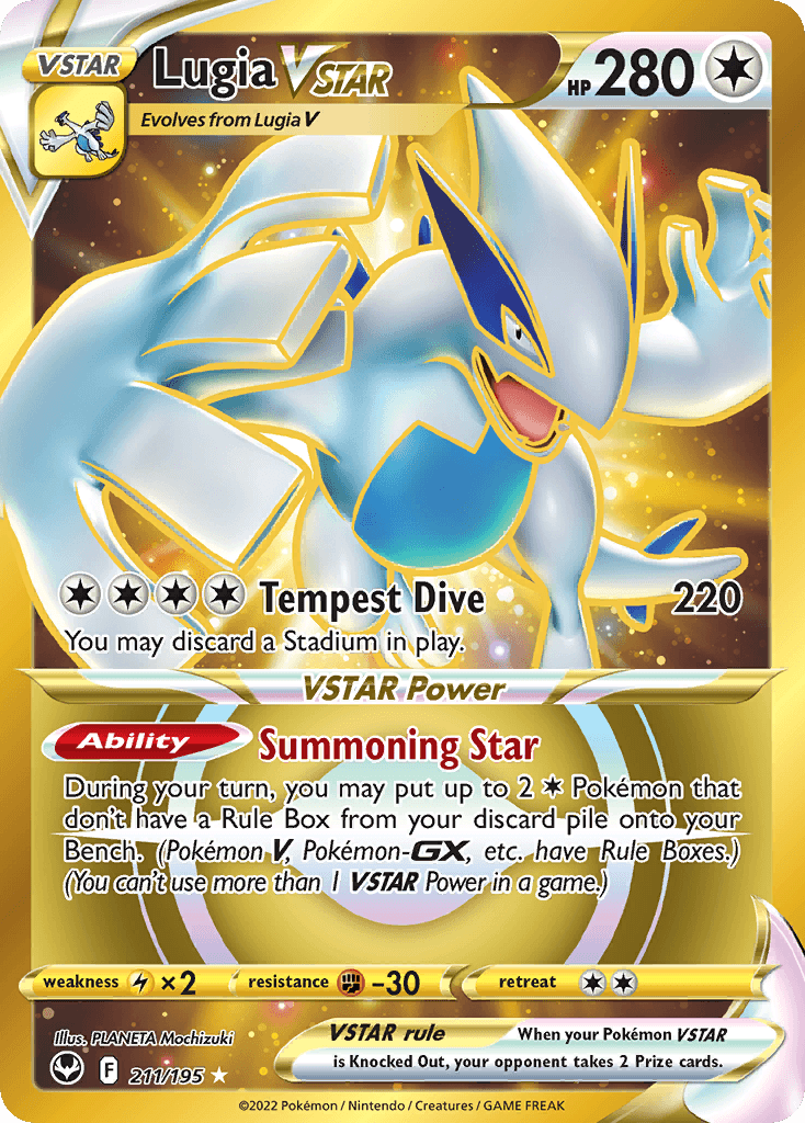 Lugia VSTAR Silver Tempest card
