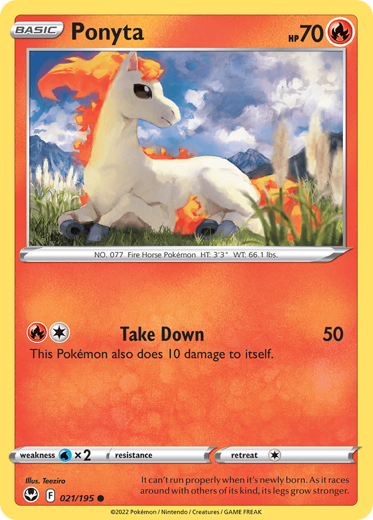 Ponyta Silver Tempest card