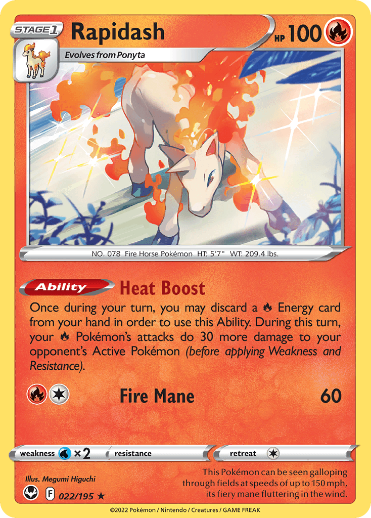 Rapidash 宝可梦 card
