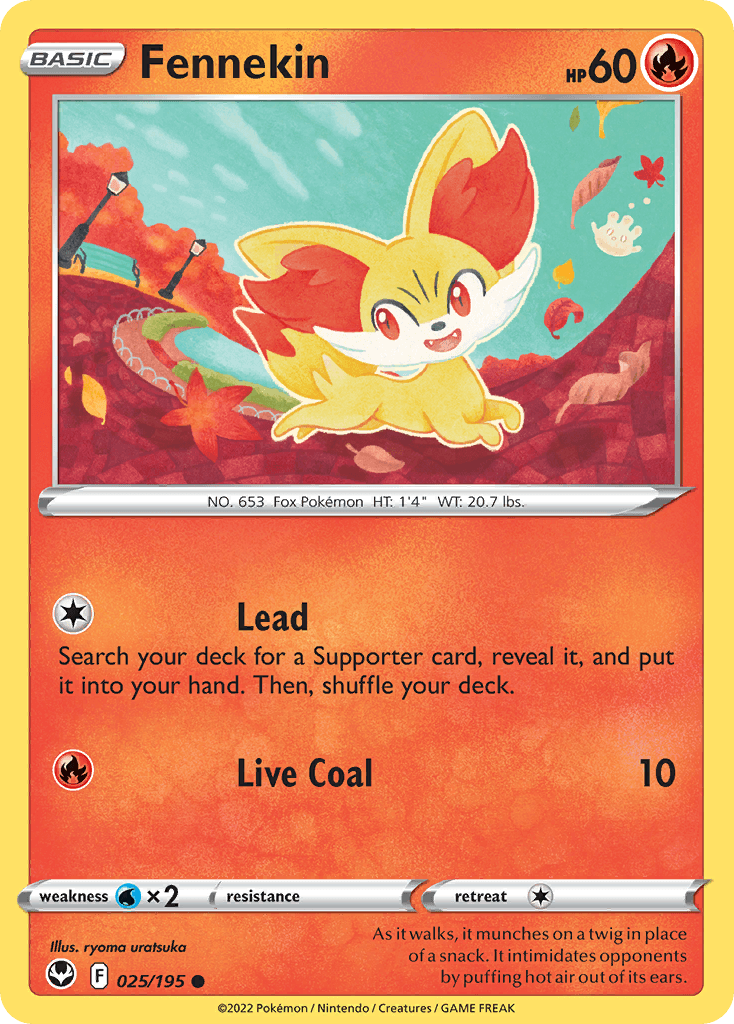 Fennekin Silver Tempest card
