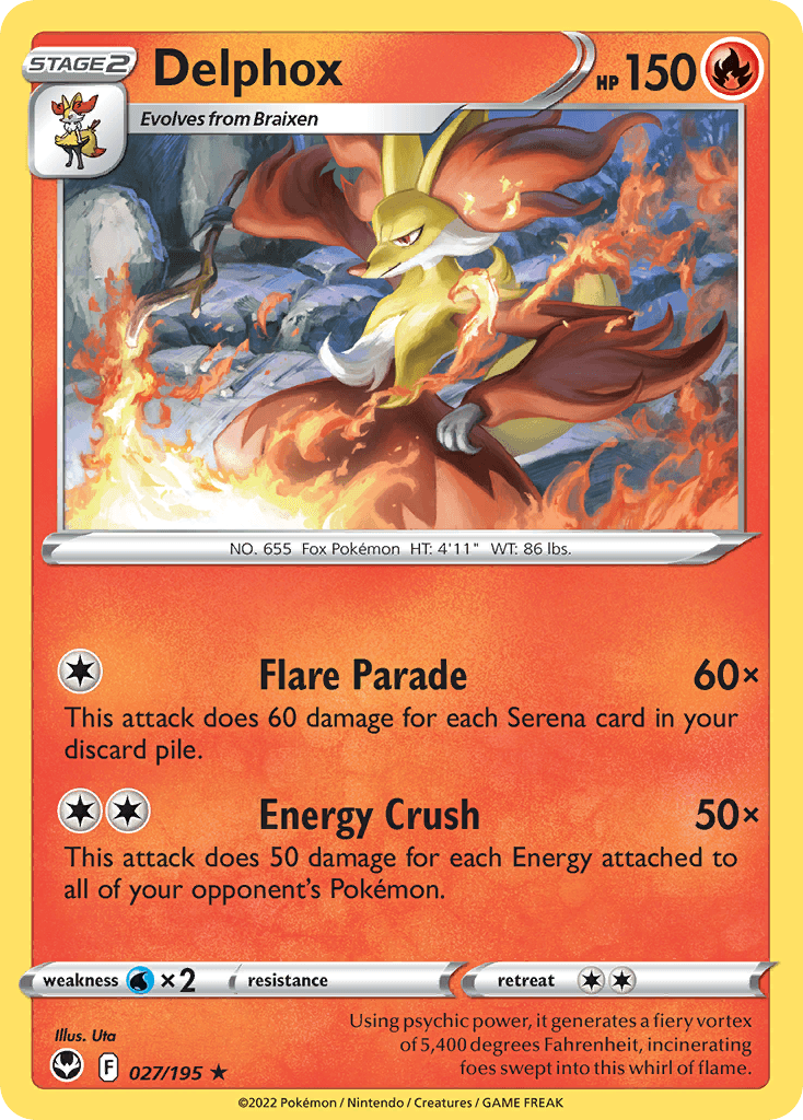 Delphox Silver Tempest card
