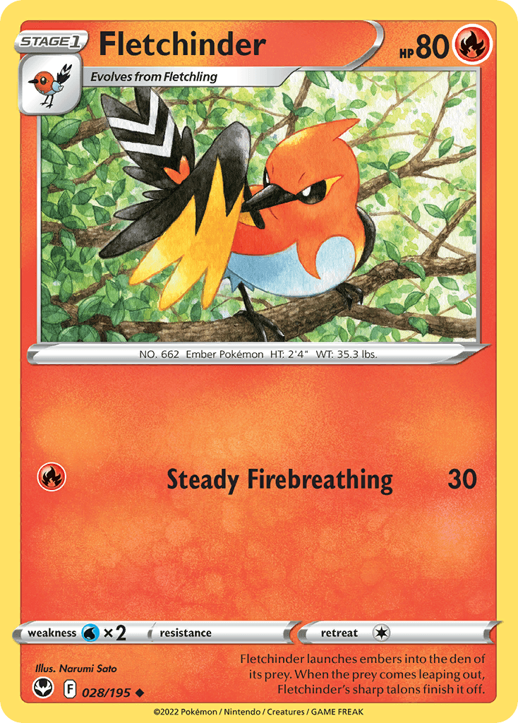 Fletchinder 寶可夢 card