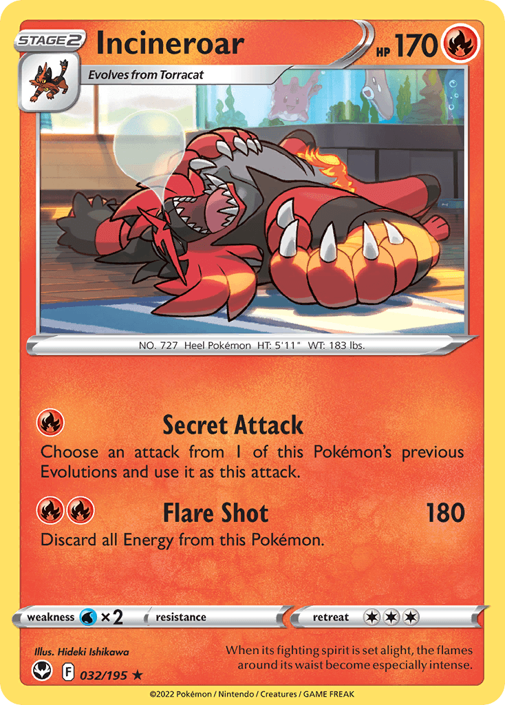 Incineroar Silver Tempest card