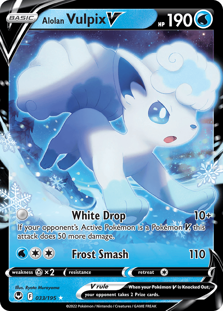 Alolan Vulpix V Silver Tempest card