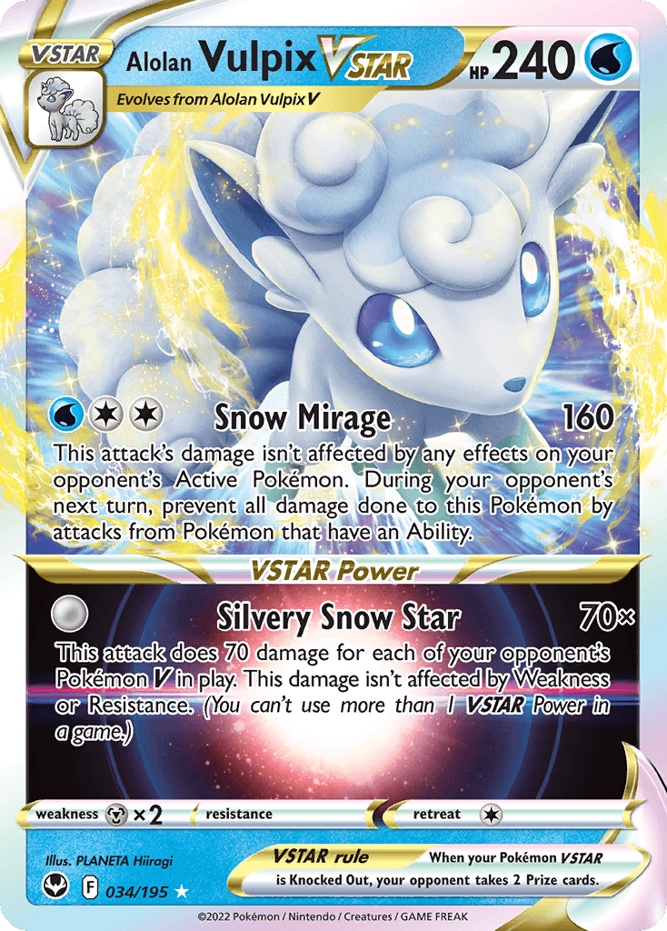 Alolan Vulpix VSTAR Silver Tempest card