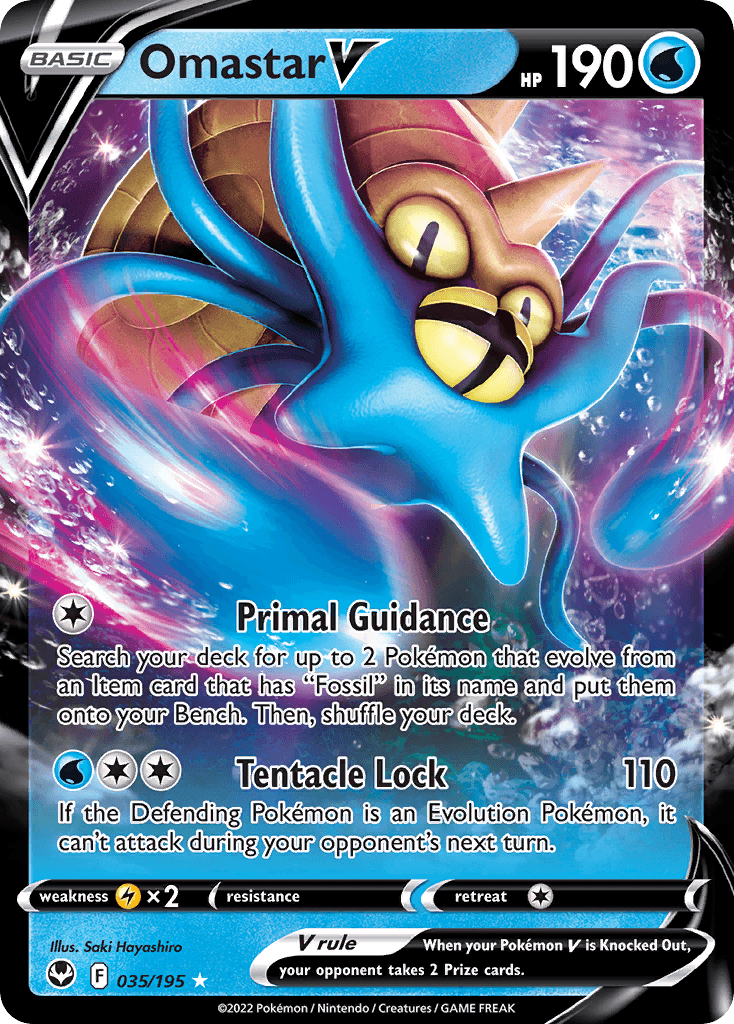 Omastar V Silver Tempest card