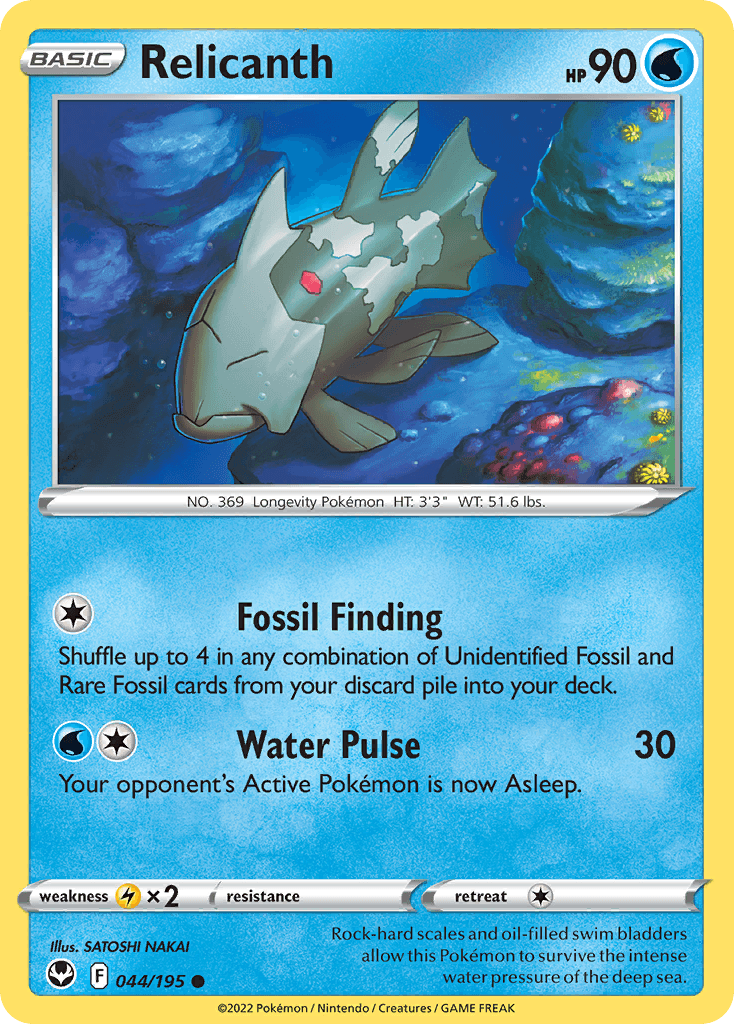 Relicanth Silver Tempest card