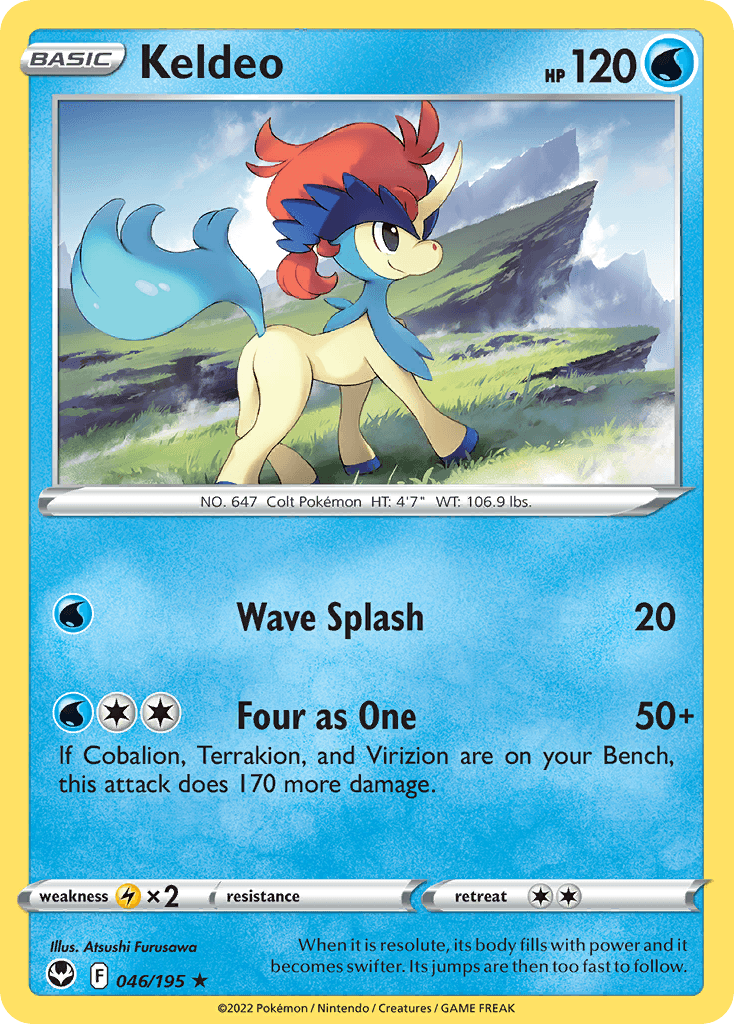 Keldeo Silver Tempest card