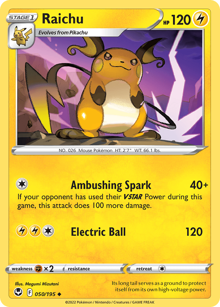 Raichu 寶可夢 card