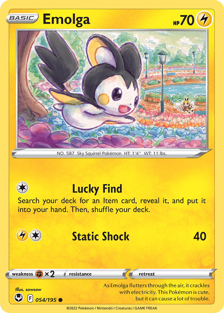 Emolga Silver Tempest card