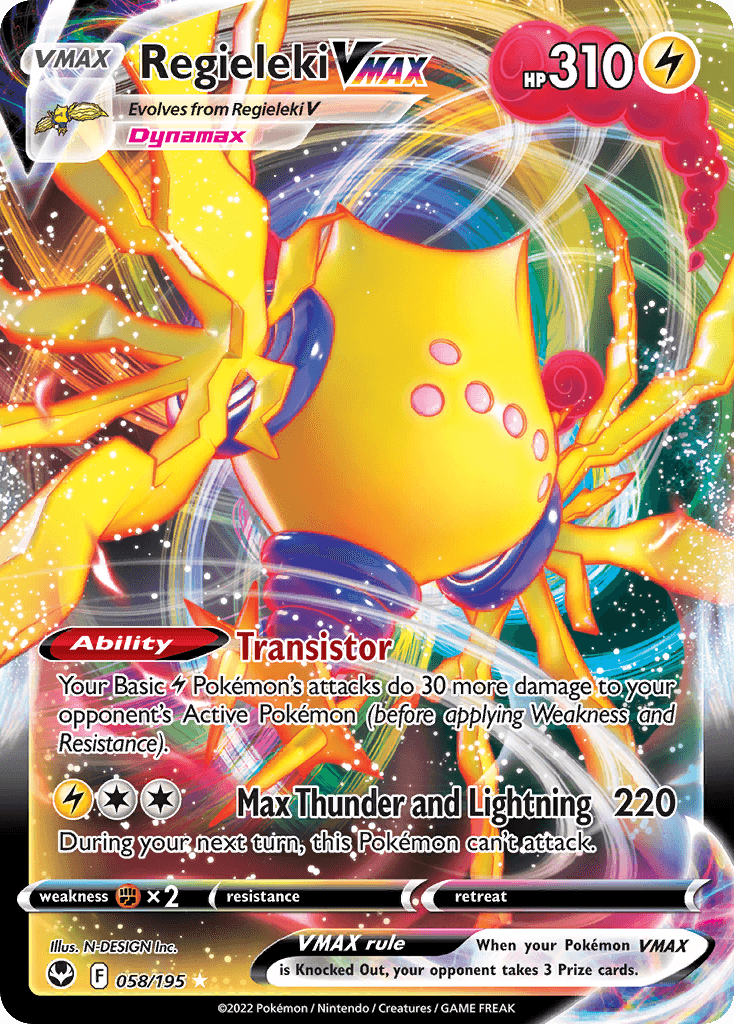 Regieleki VMAX Silver Tempest card