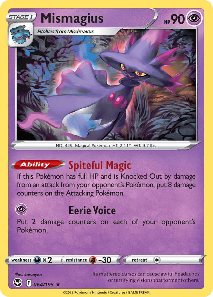 Mismagius Silver Tempest card