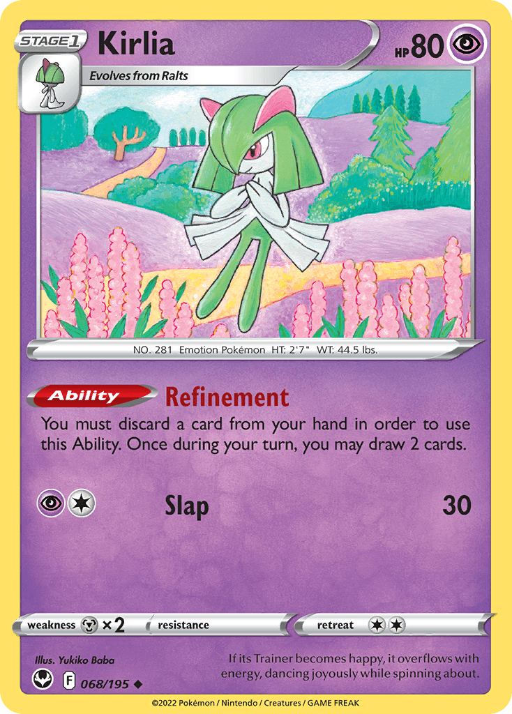 Kirlia Silver Tempest card