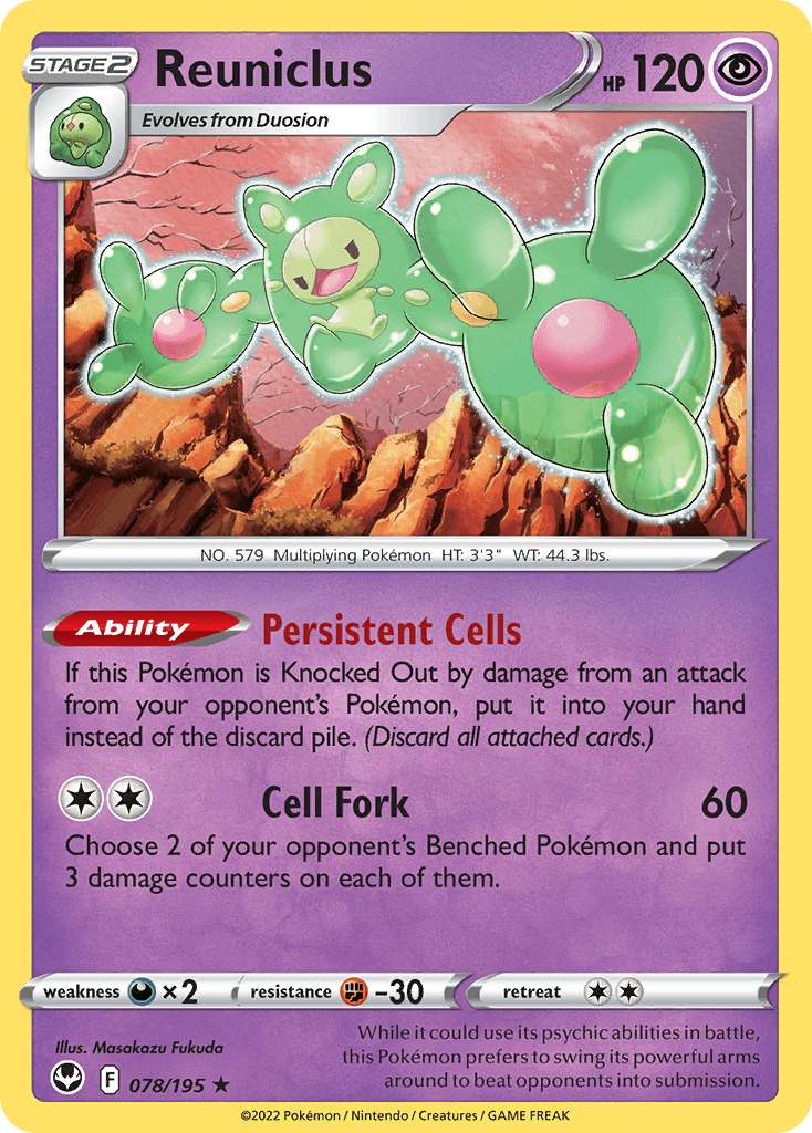 Reuniclus Silver Tempest card
