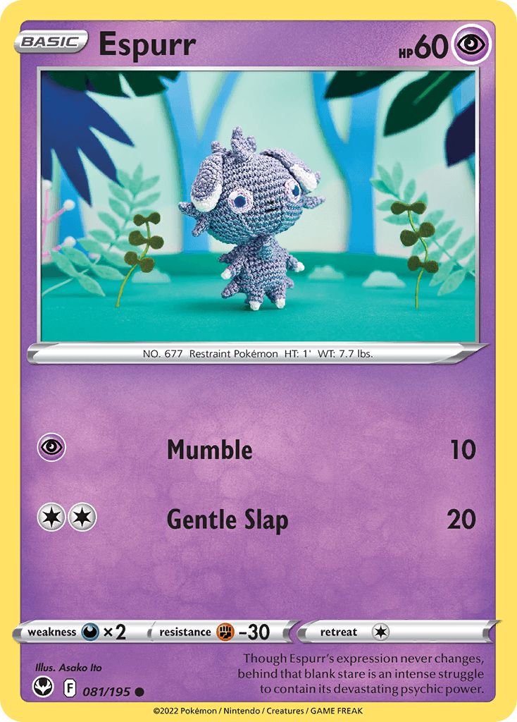 Espurr Silver Tempest card