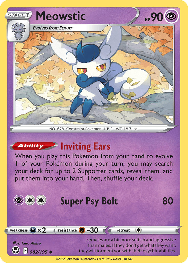 Meowstic Silver Tempest card