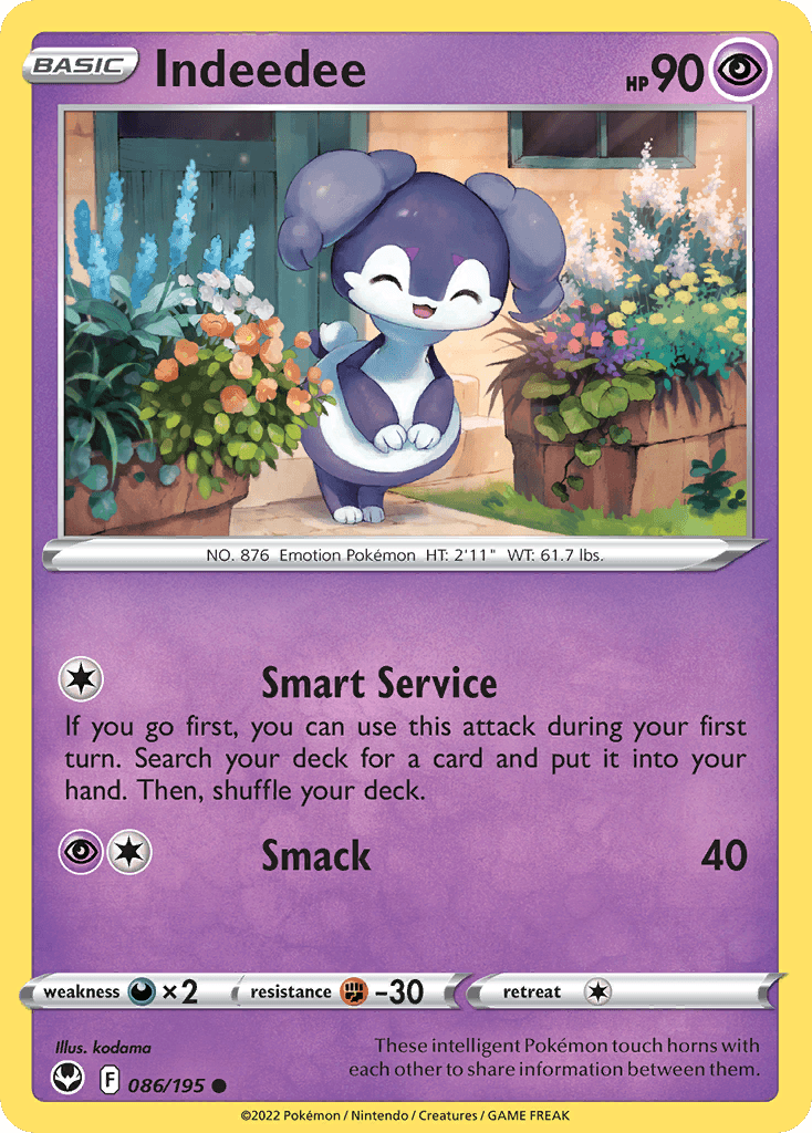 Indeedee Silver Tempest card