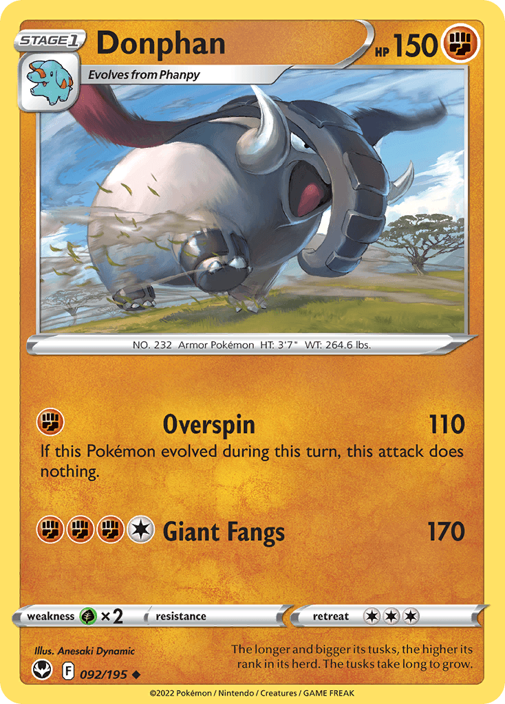 Donphan Silver Tempest card