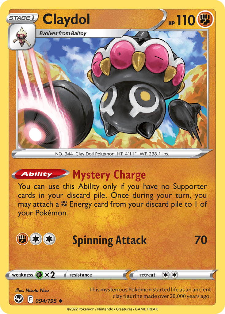 Claydol Silver Tempest card