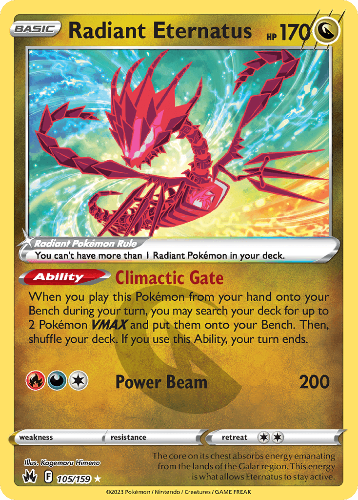 Radiant Eternatus Crown Zenith card